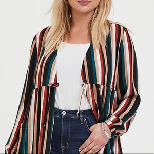Stripped Duster Kimono